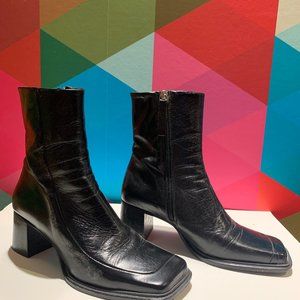 Ankle boots black leather